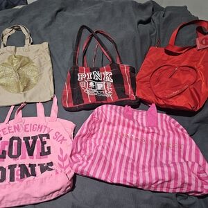 Victoria's Secret Red and Pink Tote Collection